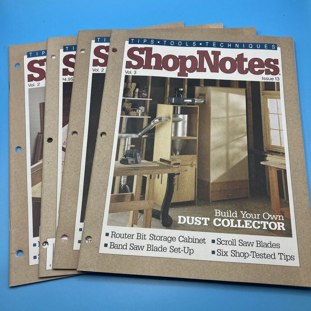 ShopNotes Magazine Lot of 4 VTG 1993 Woodworking Projects Tools Techniques DIY